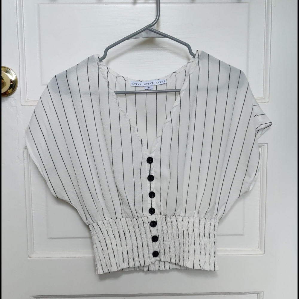 HYFVE White crop top with stripes